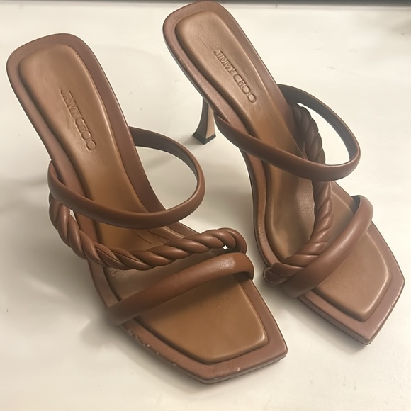 Jimmy Choo Diosa 90 Leather Sandal - Picture 2 of 7